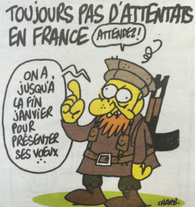 La dernière caricature de Charb était tragiquement prémonitoire - Crédits : Charb